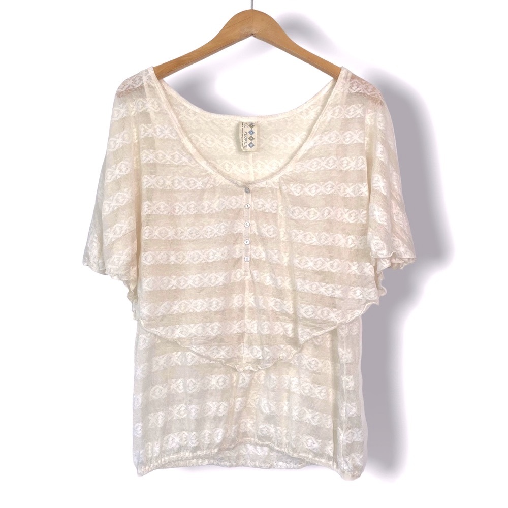 Free People semi-sheer flowing top